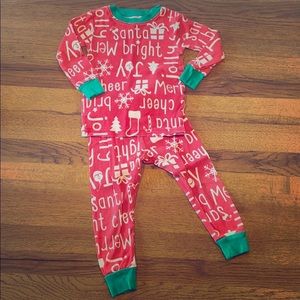 Carters holiday PJ set. Used, good condition.